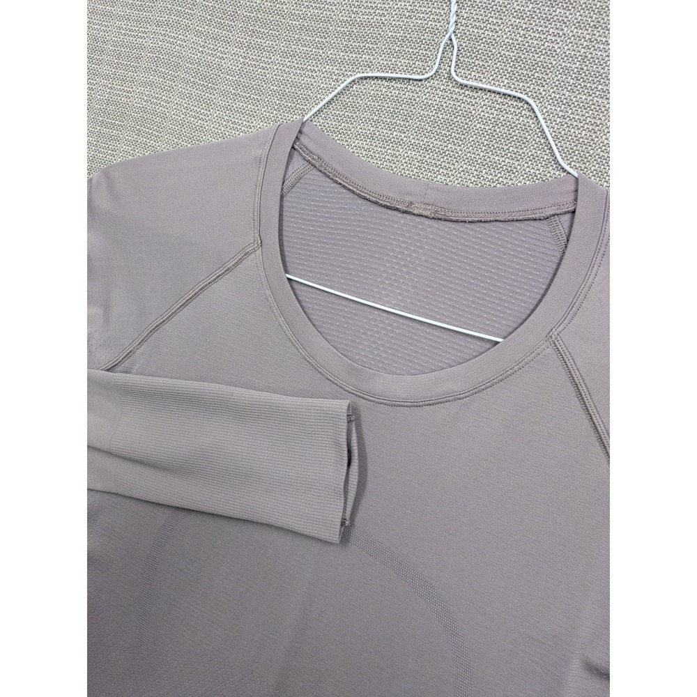 Lululemon Swiftly Tech Long Sleeve 2.0 Mauve Purple Shirt Size 8 Thumbholes